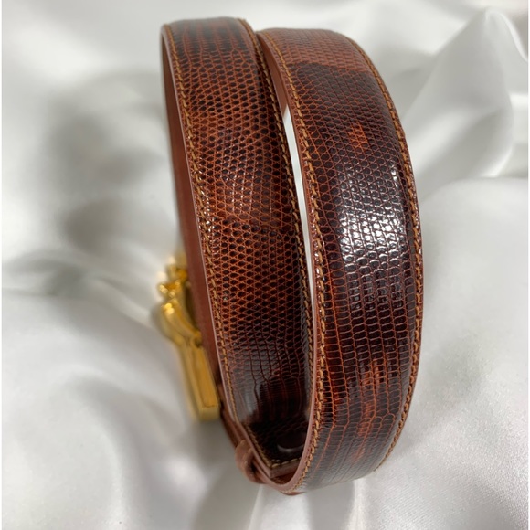 Vintage BARRY KIESELSTEIN CORD celestial belt lizard and alligator sun 90s small - Picture 11 of 16